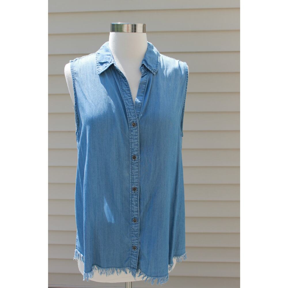 Beach Lunch Lounge Women's Tank Top Button Down Lyocell Size M (tag missing) - Picture 3 of 10